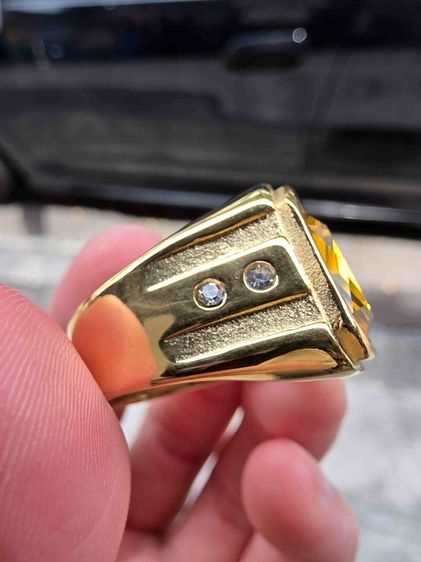 แหวน หัวพลอยสีเหลือง ของเก่าเก็บ เบอร์ 9 ขายตามสภาพ รุ่นเก่า พร้อมส่งครับพี่ๆ  รูปที่ 3