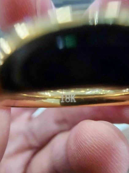 แหวน สีทอง สวยของเก่าเก็บ หายาก ขายตามสภาพ เขียน 18K ไม่ได้รับประกัน นะครับ พร้อมส่งครับ  รูปที่ 5