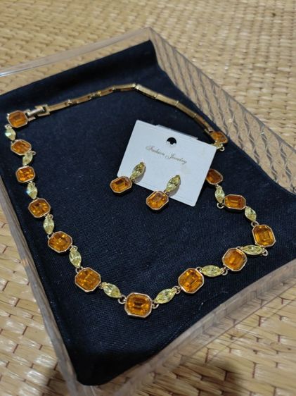 SALE 🔥สร้อยคอคริสตัลบุษราคัม รูปที่ 4