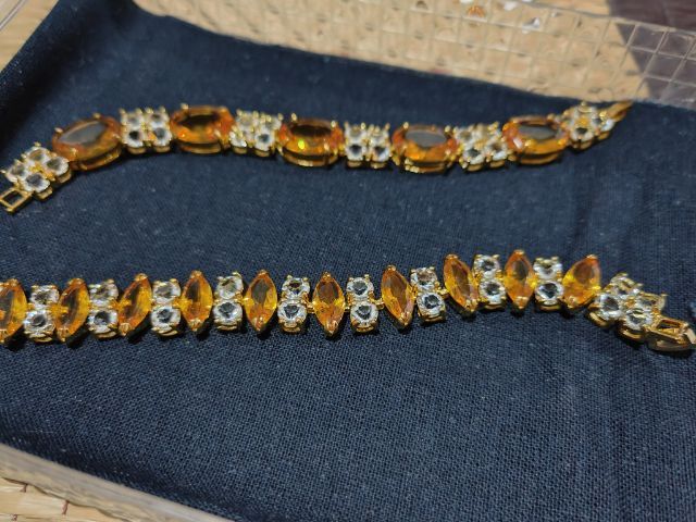 SALE 🔥สร้อยคอคริสตัลบุษราคัม รูปที่ 5