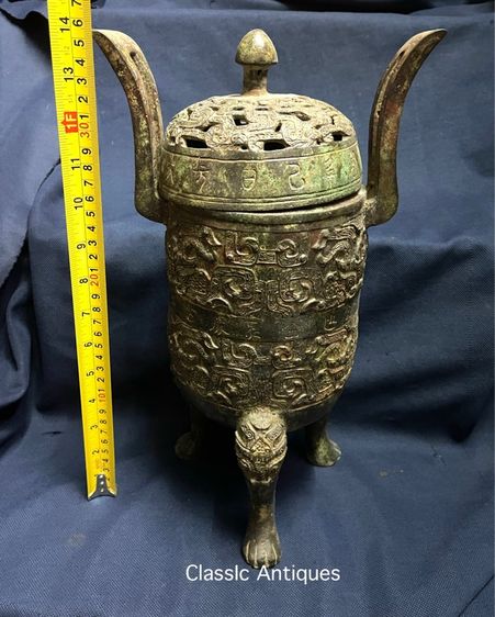 โถ สามขา สัมฤทธิ์ สะสมA3 รูปที่ 18