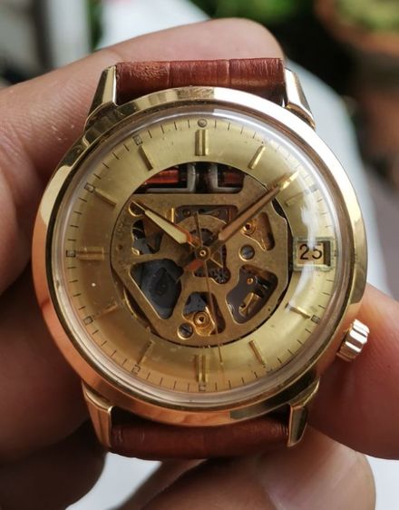 นาฬิกา Vintage Bulova Accutron​ Spaceview18k Solid​ Gold​ ระบบ Quartz Tuning Fork หายากมาก ราคาดีที่สุดในโลกครับ รูปที่ 3