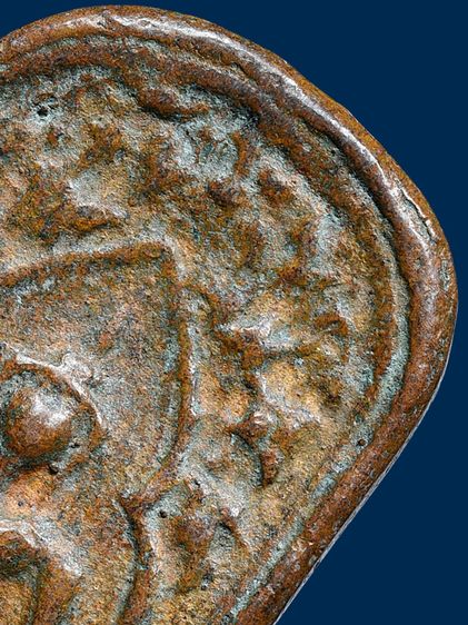 สมบัติบ้าน มีน้ำทองกระจาย สวยมาก (มรดกบ้านหายาก) เหรียญหล่อคงกระพันหลวงพ่อทา วัดพะเนียงแตก นครปฐม รุ่นแรก  เก่าถึงยุค