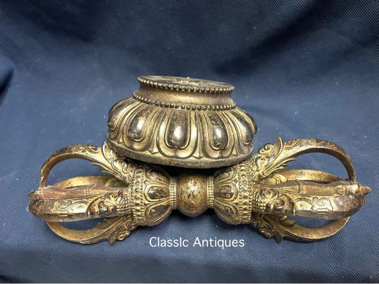 วัชระ ทองเหลือง พร้อมฐานตั้ง สะสม รูปที่ 9