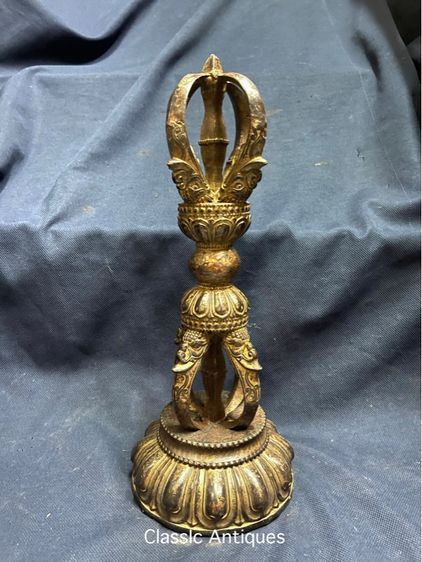 วัชระ ทองเหลือง พร้อมฐานตั้ง สะสม รูปที่ 2