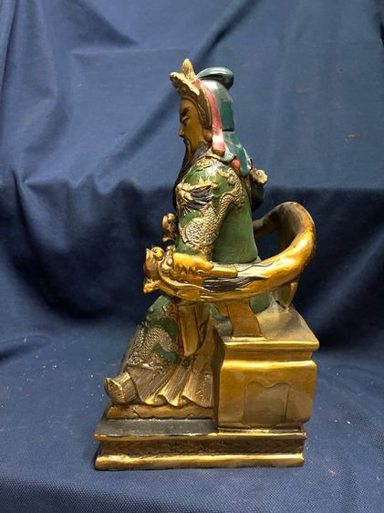 เทพเจ้ากวนอู ทองเหลืองลงยา สะสมA2 รูปที่ 4