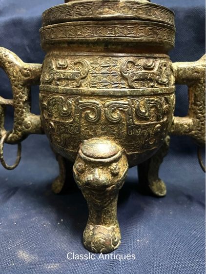 กระถางกำยาน มังกร สัมฤทธิ์ สะสมA12 รูปที่ 5