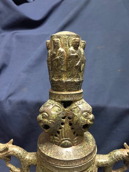 กระถางกำยาน มังกร สัมฤทธิ์ สะสมA12 รูปที่ 7