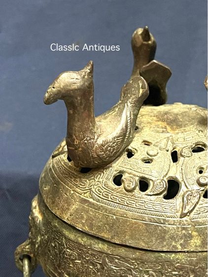 กระถางกำยาน สามขา สัมฤทธิ์ สะสมA10 รูปที่ 11