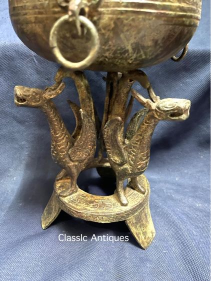 กระถางกำยาน สามขา สัมฤทธิ์ สะสมA10 รูปที่ 13