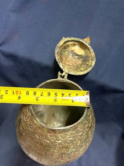 โถ สามขา หัวแกะ สัมฤทธิ์ สะสมA14 รูปที่ 12