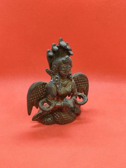 พระแม่นาคกัลยาณี เนื้อทองเหลืองอินเดีย รูปที่ 2