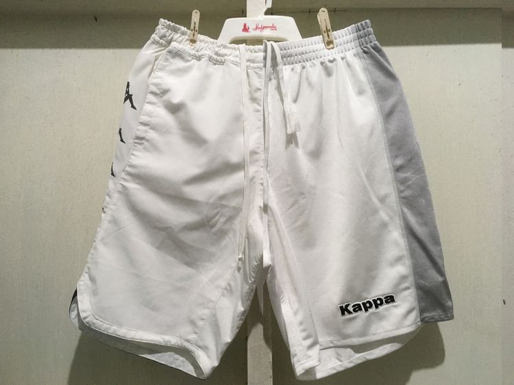 กางเกงกีฬา ขาสั้น แบรนด์ KAPPA แพ็คคู่ (สินค้ามีตำหนิ) สีขาว