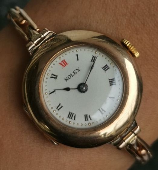 นาฬิกา Vintage Rolex Trench 9k Solid Gold (Rose Gold)​ ทั้งตัวและสาย หายากมากๆ ราคาดีที่สุดแบ่งปันครับ รูปที่ 6