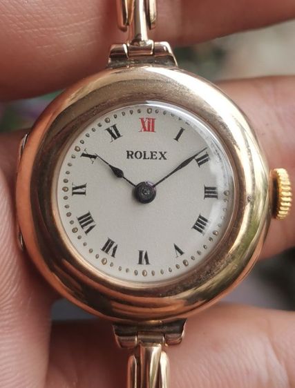 นาฬิกา Vintage Rolex Trench 9k Solid Gold (Rose Gold)​ ทั้งตัวและสาย หายากมากๆ ราคาดีที่สุดแบ่งปันครับ รูปที่ 3