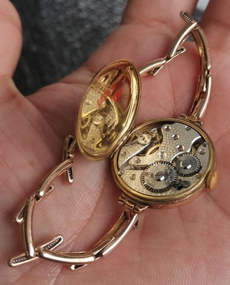 นาฬิกา Vintage Rolex Trench 9k Solid Gold (Rose Gold)​ ทั้งตัวและสาย หายากมากๆ ราคาดีที่สุดแบ่งปันครับ รูปที่ 10