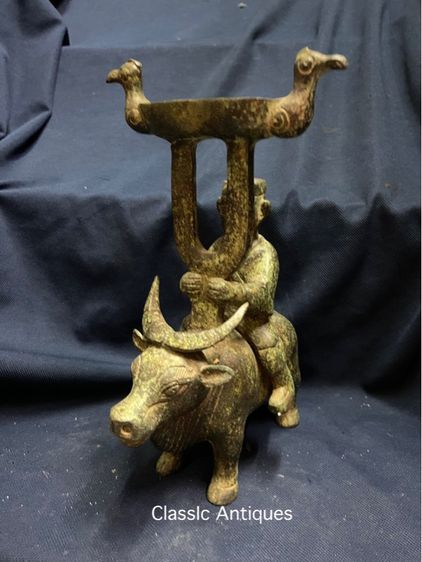 เชิงเทียน คนขี่ควาย สัมฤทธิ์ สะสมA24 รูปที่ 3