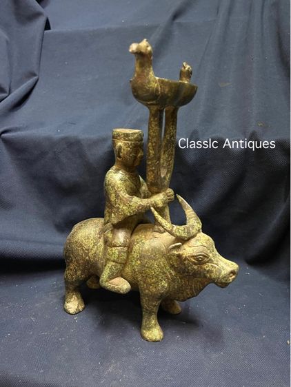 เชิงเทียน คนขี่ควาย สัมฤทธิ์ สะสมA24 รูปที่ 5