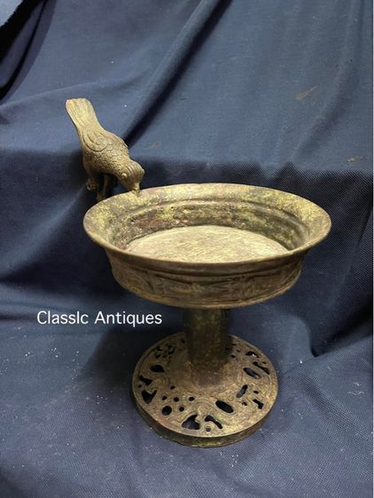 พาน นก สัมฤทธิ์ สะสมA29 รูปที่ 7