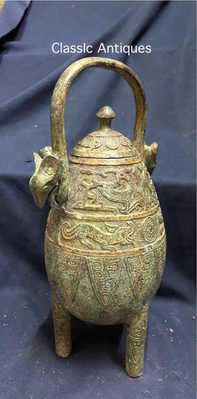 กาน้ำ สามขา สัมฤทธิ์ สะสมA28 รูปที่ 8