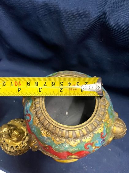 กระถางกำยาน สามขา หัวสิงห์ ทองเหลือง สะสม รูปที่ 17