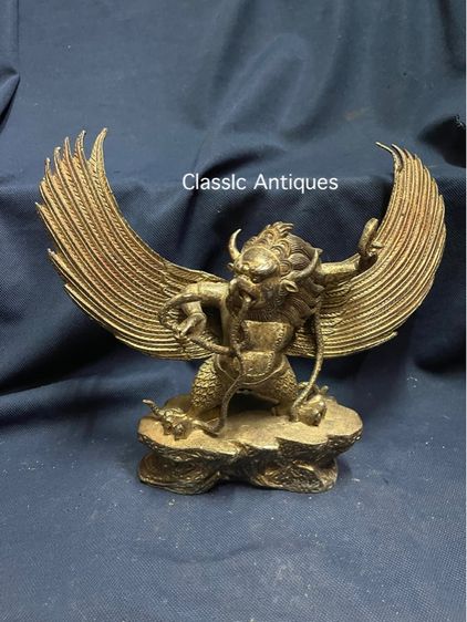 ครุฑยุดนาค ทิเบต ทองเหลือง สะสมA2 รูปที่ 2