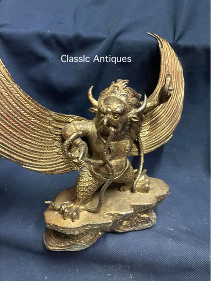 ครุฑยุดนาค ทิเบต ทองเหลือง สะสมA2 รูปที่ 9