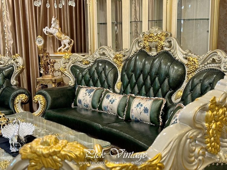 VERSAILLES PREMIUM ROYAL SOFA SET ชุดโซฟาหลุยส์ พร้อมโต๊ะกลางสุดหรู รุ่น เวอร์ไซยส์ รูปที่ 11