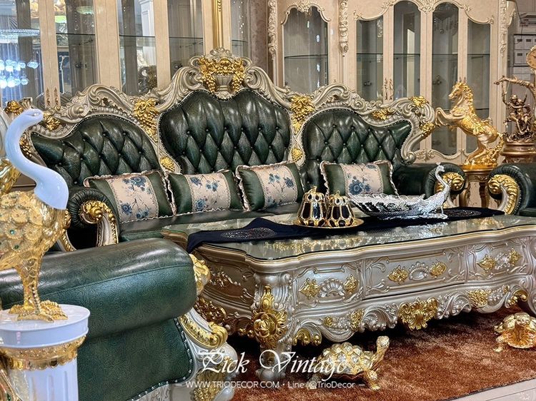 VERSAILLES PREMIUM ROYAL SOFA SET ชุดโซฟาหลุยส์ พร้อมโต๊ะกลางสุดหรู รุ่น เวอร์ไซยส์ รูปที่ 2