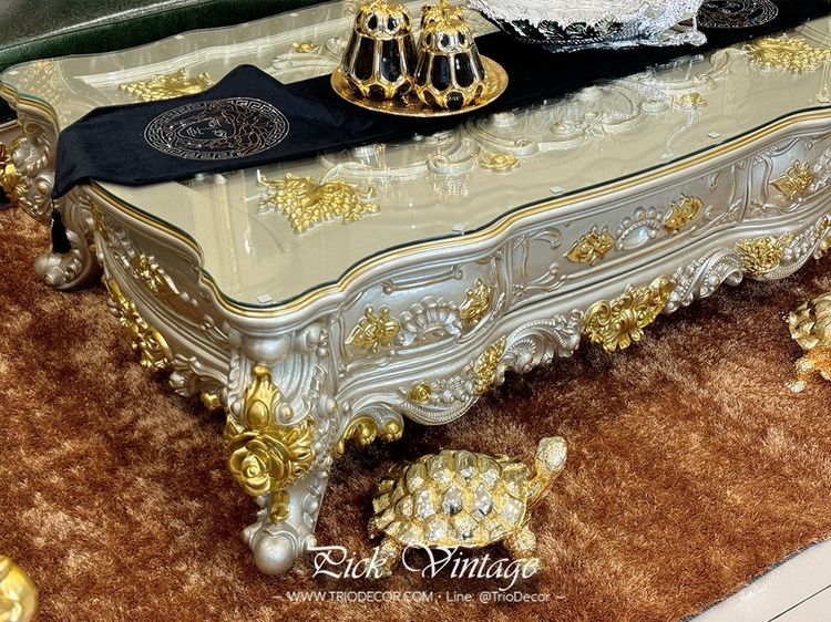 VERSAILLES PREMIUM ROYAL SOFA SET ชุดโซฟาหลุยส์ พร้อมโต๊ะกลางสุดหรู รุ่น เวอร์ไซยส์ รูปที่ 8