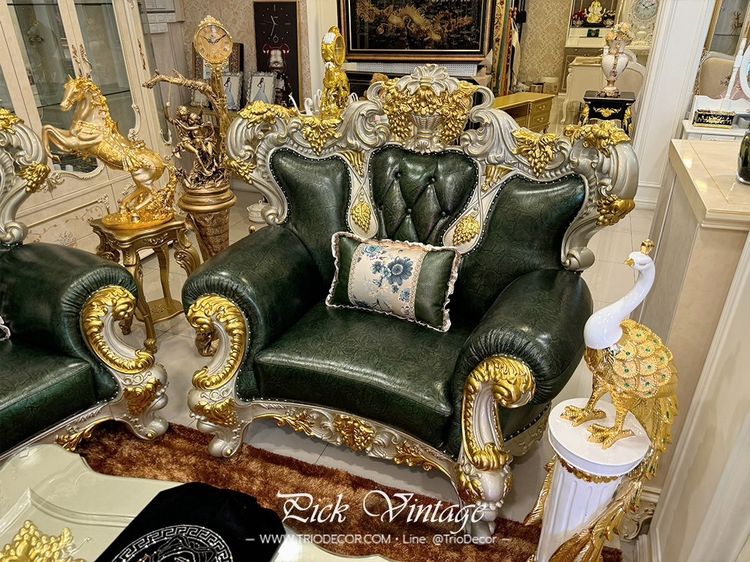 VERSAILLES PREMIUM ROYAL SOFA SET ชุดโซฟาหลุยส์ พร้อมโต๊ะกลางสุดหรู รุ่น เวอร์ไซยส์ รูปที่ 7