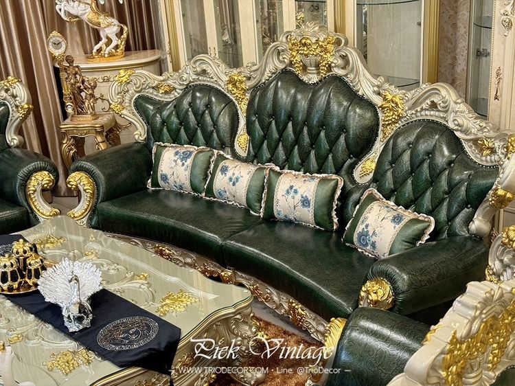 VERSAILLES PREMIUM ROYAL SOFA SET ชุดโซฟาหลุยส์ พร้อมโต๊ะกลางสุดหรู รุ่น เวอร์ไซยส์ รูปที่ 9
