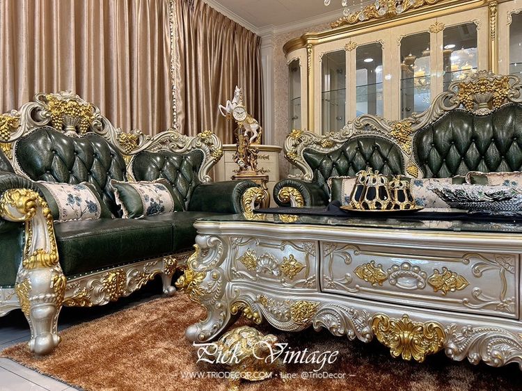 VERSAILLES PREMIUM ROYAL SOFA SET ชุดโซฟาหลุยส์ พร้อมโต๊ะกลางสุดหรู รุ่น เวอร์ไซยส์ รูปที่ 4