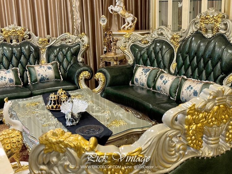 VERSAILLES PREMIUM ROYAL SOFA SET ชุดโซฟาหลุยส์ พร้อมโต๊ะกลางสุดหรู รุ่น เวอร์ไซยส์ รูปที่ 10