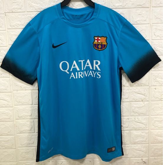 ผู้ชาย ฟ้า เสื้อเจอร์ซีย์ Nike เสื้อบอล Barcelona Away Third Jersey 