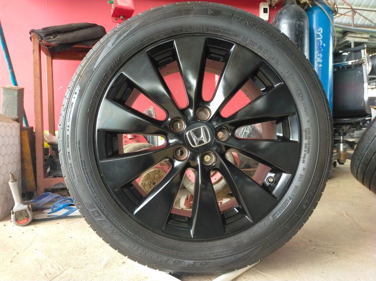แม็กฮอนด้า ขอบ17 พร้อมยางดันลอป 215 55 17 ปลายปี22 ยางสวย  ใส่ accord ,CRV g2 รูปที่ 2