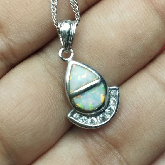 🔖สร้อย จี้โอปอล์แท้  ของจริงสวยมาก งานจากญี่ปุ่น รูปที่ 2