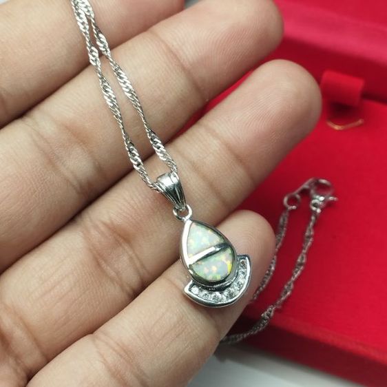 🔖สร้อย จี้โอปอล์แท้  ของจริงสวยมาก งานจากญี่ปุ่น รูปที่ 4