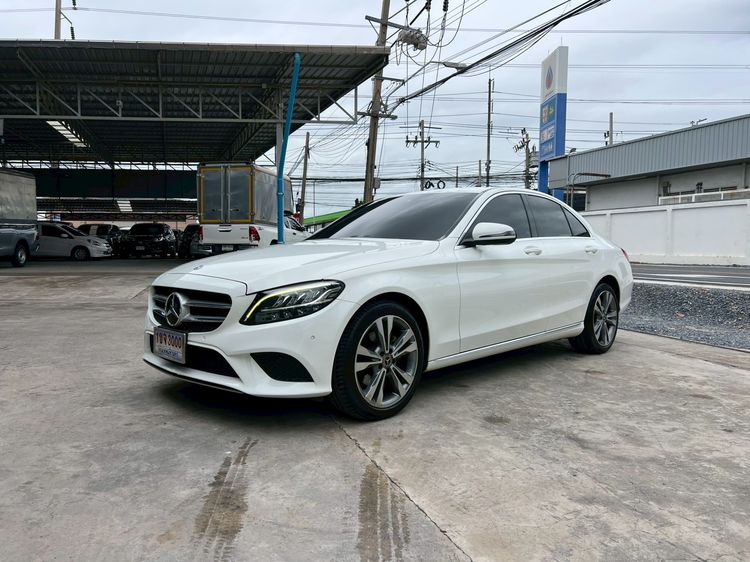 Mercedes-Benz C-Class 2019 C220 Sedan ดีเซล ไม่ติดแก๊ส เกียร์อัตโนมัติ ขาว รูปที่ 2