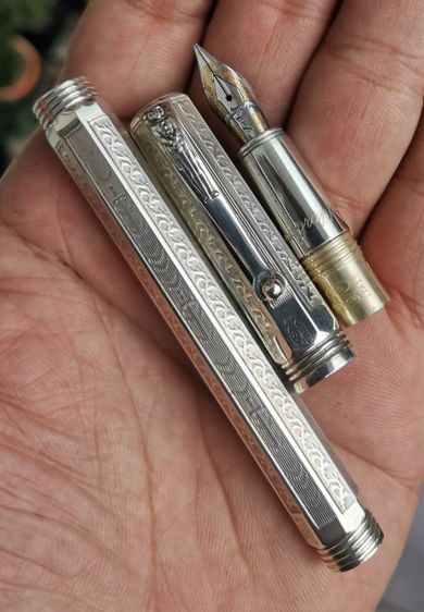 ปากกาหมึกซึมเงินแท้ Montegrappa Sterling​ Silver​ Romeo Juliet​ Fountain Pen​ Limited​ Edition ปากทองคำแท้ 18k ราคาแบ่งปันครับ รูปที่ 9