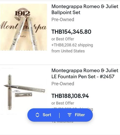 ปากกาหมึกซึมเงินแท้ Montegrappa Sterling​ Silver​ Romeo Juliet​ Fountain Pen​ Limited​ Edition ปากทองคำแท้ 18k ราคาแบ่งปันครับ รูปที่ 10