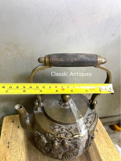 กาน้ำชา ลายพลลบ ทองเหลืองสะสม รูปที่ 14