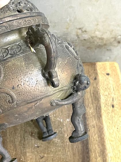 กระถางกำยาน มังกร ทองเหลืองสะสม รูปที่ 18