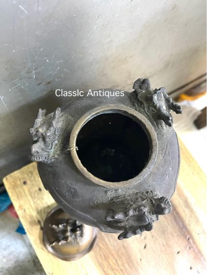 โถ มังกร ทองเหลืองA4 รูปที่ 9