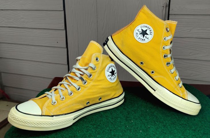 เหลือง ผ้าใบ รองเท้าผ้าใบ UK 8.5 | EU 42 2/3 | US 9 รองเท้า💥Converse CHUCK 70💥ของแท้‼️สวยๆ เดิมๆ สภาพดี💥ไซร์ 42.5 