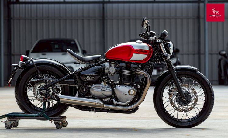 Triumph Bobber1200 ปี2017 สีแดงเทา เจ้าของเดียว วิ่งน้อย6,000km. รูปที่ 2