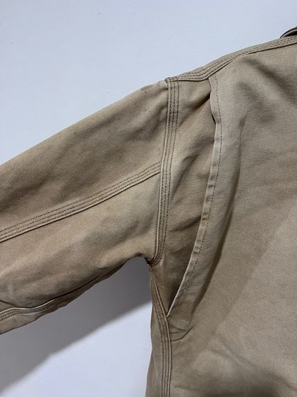 เสื้อแจ็กเก็ต Carhartt ผ้าแคนวาสบุข้างในสีแดง รูปที่ 12