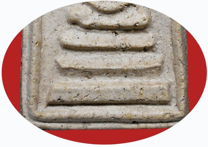 สวยมาก - พระบ้าน พระสมเด็จวัดระฆัง พิมพ์ใหญ่ เนื้อผงพุทธคุณ สึขาวดอกมะลิ มีมวลสาร  รูปที่ 5