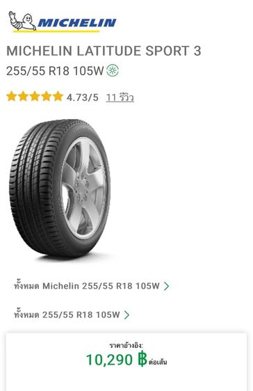 ปี24 Michelin latitude pilot sport3 235 60R18 255 55R18ชุด4เส้น รูปที่ 16
