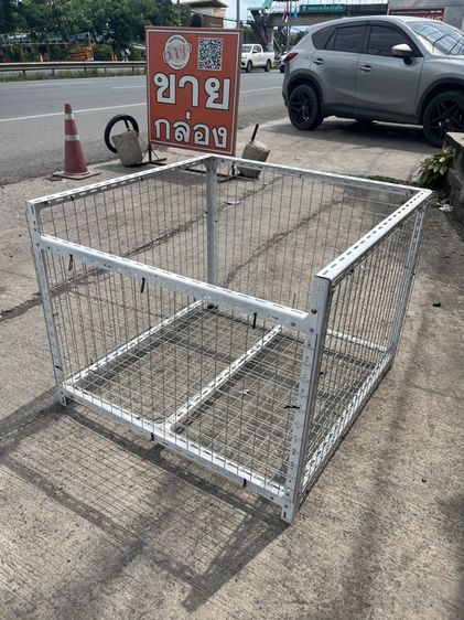 กรงหมา คอกสัตว์ ตะกร้าเหล็ก ตะแกรงเหล็ก ชั้นวางของเหล็กสีขาว ขนาด 100 x 100 x 80 cm. (ก.ย.ส) รูปที่ 3